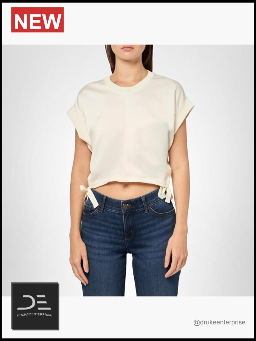 Modern Fit Cotton Satin Short Sleeve Crew Neck Tee